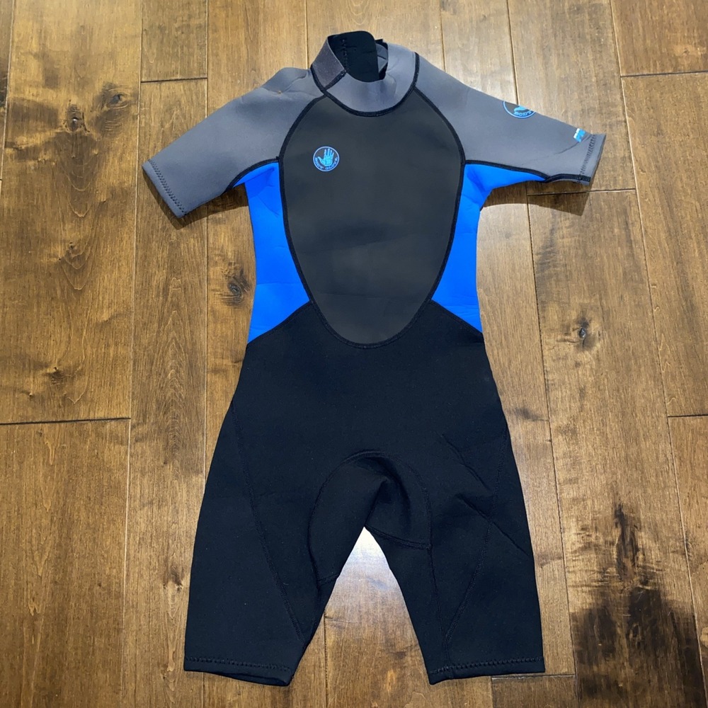 Nwt Youth Body Glove‎ Short Wetsuit Blue Black M 12 Spring suit